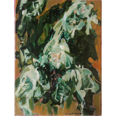 Philippe ARTIAS "Composition" 1960 huile sur toile 81x65